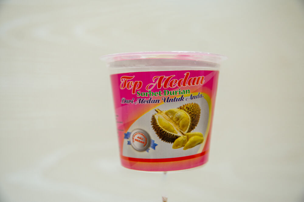 Pink Top Medan durian sorbet cup